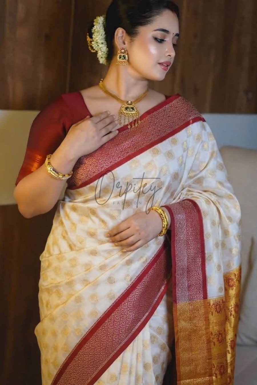 Premium Indian Half-Silk Katan Saree (SRKT01)